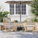 Sillas de jardín 2 uds madera de acacia y ratán sintético beige