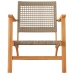 Sillas de jardín 2 uds madera de acacia y ratán sintético beige