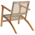 Sillas de jardín 2 uds madera de acacia y ratán sintético beige