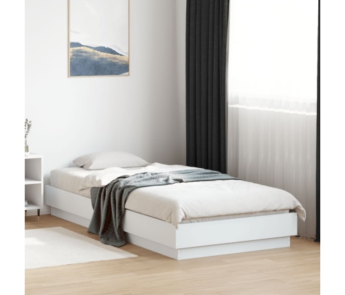 Estructura de cama con luces LED blanco 100x200 cm