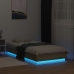 Estructura de cama con luces LED roble Sonoma 75x190 cm