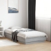 Estructura de cama con luces LED gris Sonoma 75x190 cm