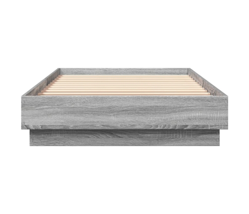 Estructura de cama madera de ingeniería gris Sonoma 100x200 cm