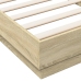 vidaXL Estructura de cama madera de ingeniería roble Sonoma 90x200 cm