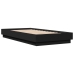 Estructura de cama madera de ingeniería negra 90x190 cm