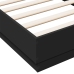 Estructura de cama madera de ingeniería negra 90x190 cm