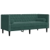 Set de sofás Chesterfield con cojines 2 piezas terciopelo verde