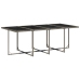 Set comedor jardín 9 pzas y cojines ratán sintético gris