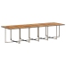 Set comedor de jardín 17 pzas y cojines ratán sintético gris