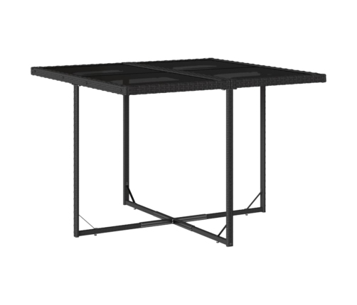 Set de muebles jardín 5 pzas con cojines ratán sintético negro