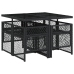 Set de muebles jardín 5 pzas con cojines ratán sintético negro