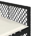 Set de muebles jardín 5 pzas con cojines ratán sintético negro