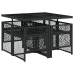 Set de muebles jardín 5 pzas con cojines ratán sintético negro