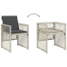 Set comedor de jardín 5 pzas cojines ratán sintético gris claro