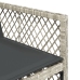 Set comedor de jardín 5 pzas cojines ratán sintético gris claro