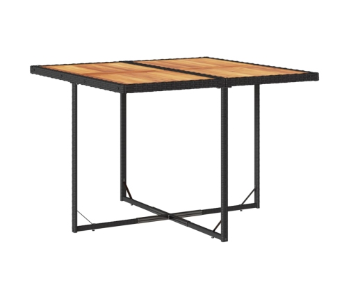 Set de muebles jardín 5 pzas con cojines ratán sintético negro