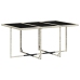 Set comedor jardín 7 pzas y cojines ratán sintético gris claro