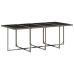 Set comedor jardín 9 pzas y cojines ratán sintético gris