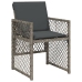 Set comedor jardín 9 pzas y cojines ratán sintético gris