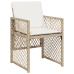 Set comedor de jardín 9 pzas con cojines ratán sintético beige