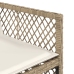 Set comedor de jardín 9 pzas con cojines ratán sintético beige