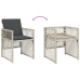 Set comedor de jardín 9 pzas cojines ratán sintético gris claro