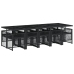 Set de comedor jardín 11 pzas con cojines ratán sintético negro