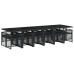 Set comedor de jardín con cojines 13 pzas ratán sintético negro