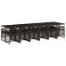 Set muebles de jardín 13 pzas y cojines ratán sintético marrón