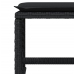 Set de comedor de jardín 9 pzas y cojines ratán sintético negro