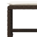 Set comedor para jardín 9 pzas y cojines ratán sintético marrón