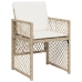Set comedor de jardín 9 pzas con cojines ratán sintético beige