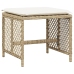 Set comedor de jardín 9 pzas con cojines ratán sintético beige