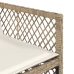 Set comedor de jardín 9 pzas con cojines ratán sintético beige