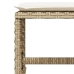 Set comedor de jardín 9 pzas con cojines ratán sintético beige
