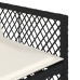 Set de comedor de jardín 9 pzas y cojines ratán sintético negro