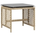 Set comedor de jardín 11 pzas con cojines ratán sintético beige