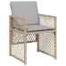 Set comedor de jardín con cojines 13 pzas ratán sintético beige