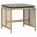 Set comedor de jardín con cojines 13 pzas ratán sintético beige