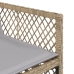 Set comedor de jardín con cojines 13 pzas ratán sintético beige