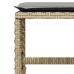 Set comedor de jardín con cojines 13 pzas ratán sintético beige