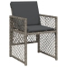 Set comedor de jardín con cojines 13 pzas ratán sintético gris