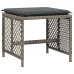 Set comedor de jardín con cojines 13 pzas ratán sintético gris