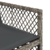 Set comedor de jardín con cojines 13 pzas ratán sintético gris