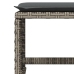 Set comedor de jardín con cojines 13 pzas ratán sintético gris