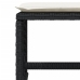Set comedor de jardín con cojines 13 pzas ratán sintético negro