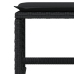 Set comedor de jardín con cojines 15 pzas ratán sintético negro