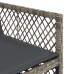 Set comedor de jardín con cojines 15 pzas ratán sintético gris