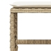 Set comedor de jardín con cojines 15 pzas ratán sintético beige