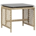Set comedor de jardín con cojines 15 pzas ratán sintético beige